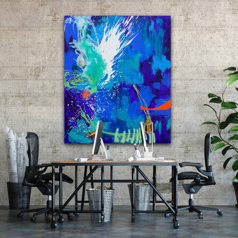 Original Abstract Expressionism Abstract Painting by Carolina Alotus