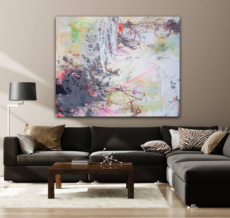 Original Abstract Expressionism Abstract Painting by Carolina Alotus
