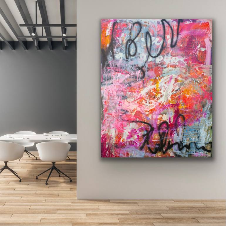 Original Abstract Expressionism Abstract Painting by Carolina Alotus