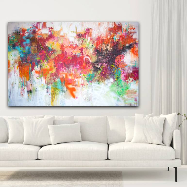 Original Abstract Expressionism Abstract Painting by Carolina Alotus
