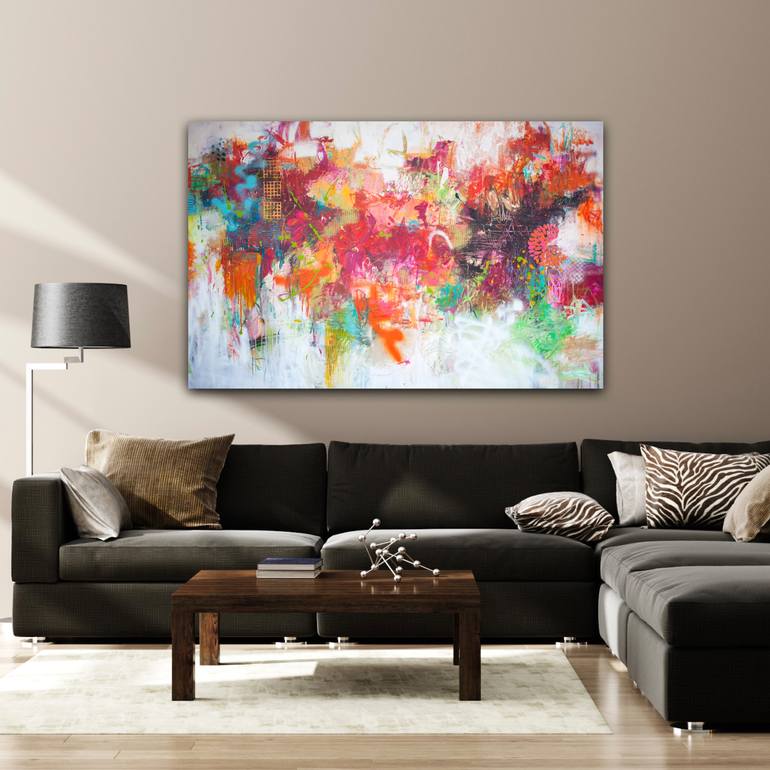 Original Abstract Expressionism Abstract Painting by Carolina Alotus