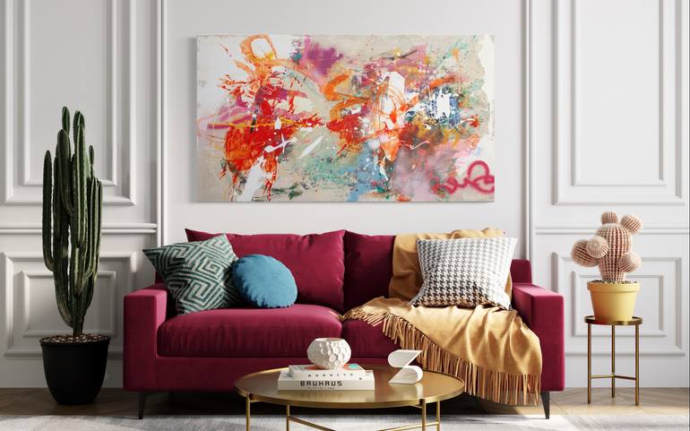Original Abstract Expressionism Abstract Painting by Carolina Alotus