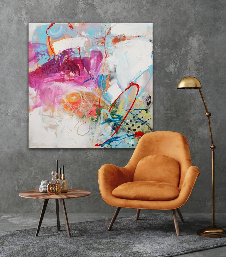 Original Abstract Expressionism Abstract Painting by Carolina Alotus