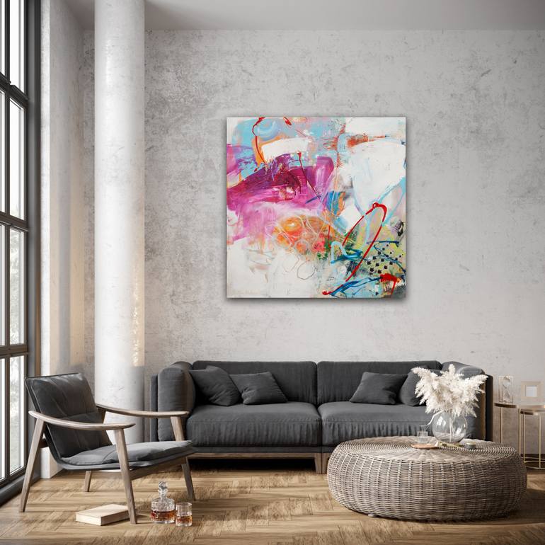 Original Abstract Expressionism Abstract Painting by Carolina Alotus