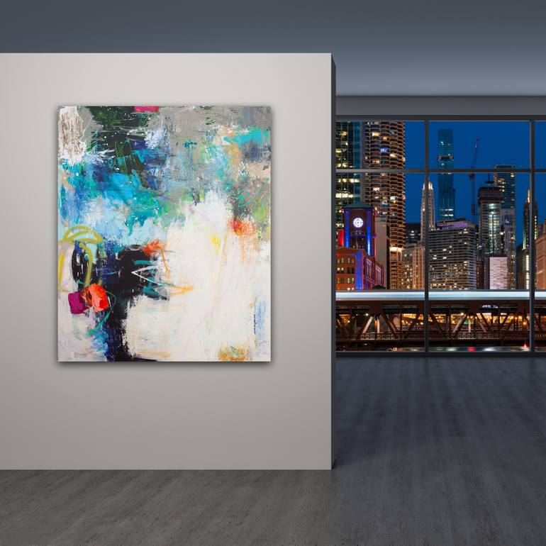 Original Abstract Expressionism Abstract Painting by Carolina Alotus