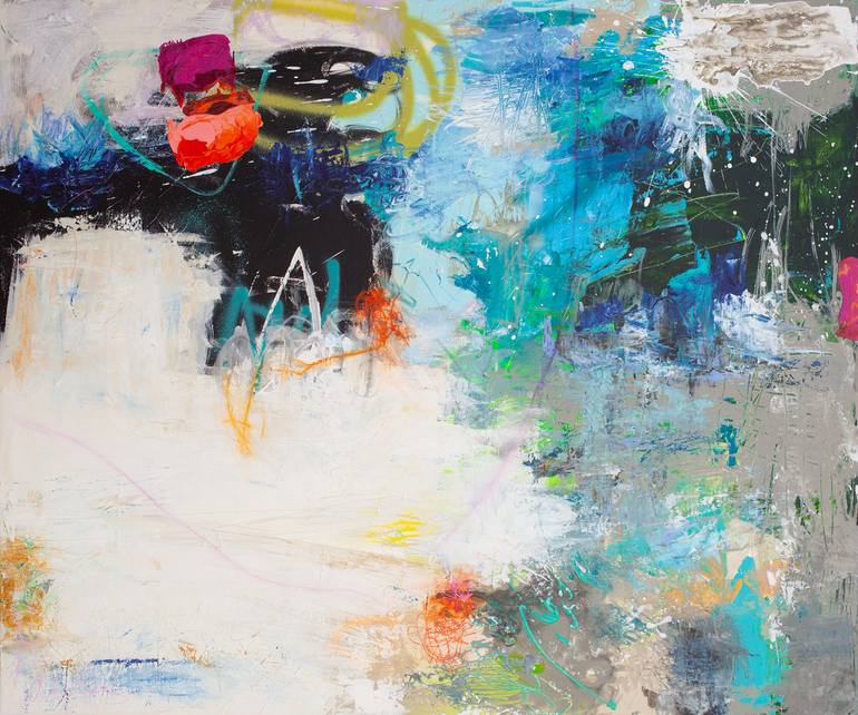 Original Abstract Expressionism Abstract Painting by Carolina Alotus