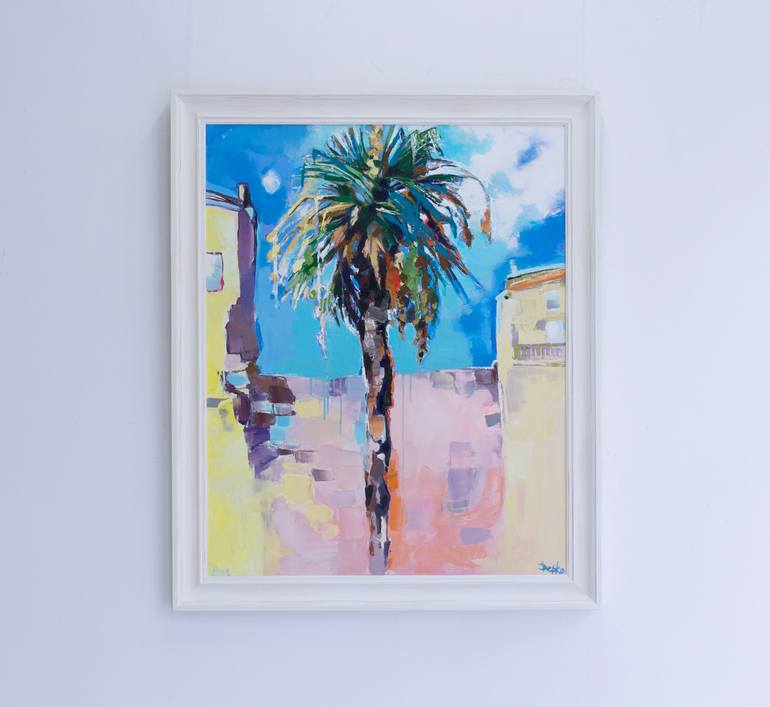 Original Art Deco Tree Painting by Irena Depko