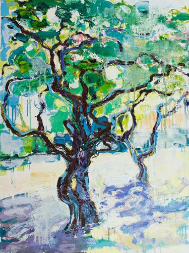 Print of Art Deco Tree Paintings by Irena Depko
