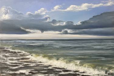 Print of Photorealism Seascape Paintings by Aflatun Israilov