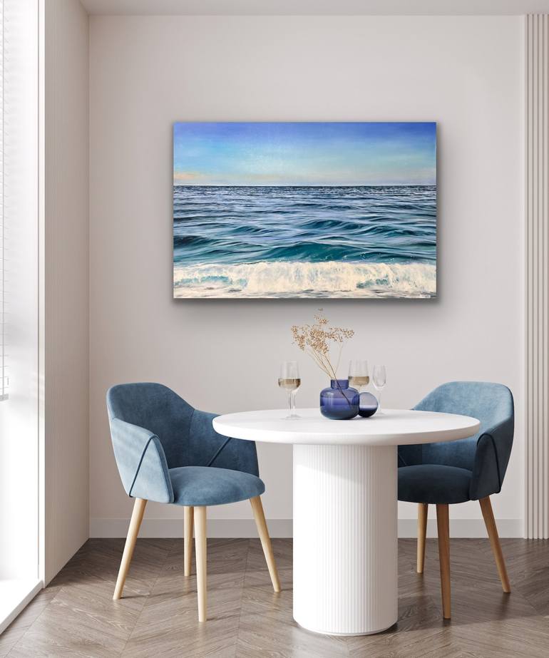 Original Photorealism Seascape Painting by Aflatun Israilov