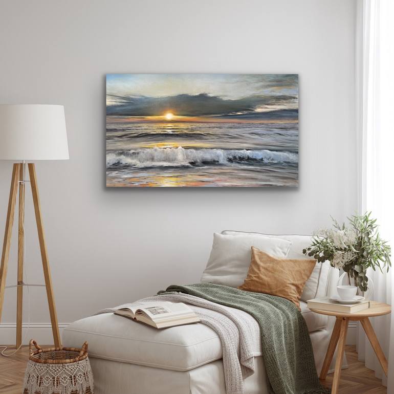 Original Photorealism Seascape Painting by Aflatun Israilov