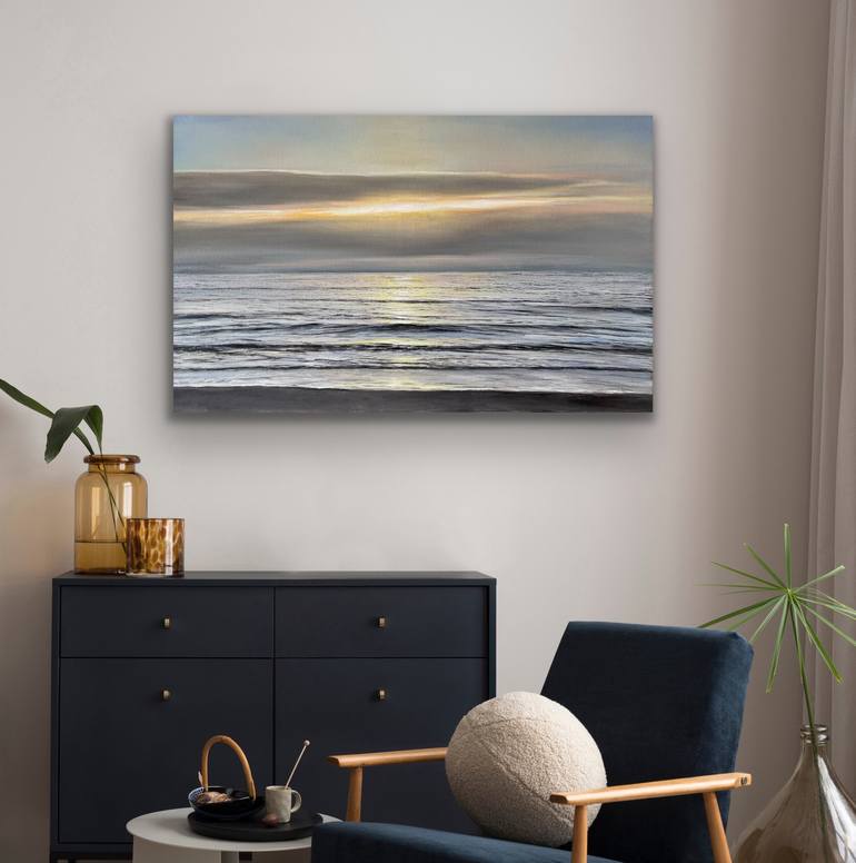 Original Photorealism Seascape Painting by Aflatun Israilov