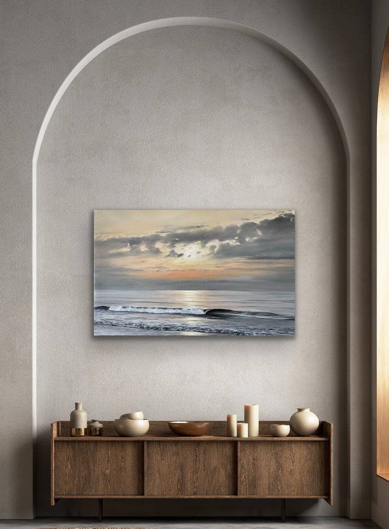 Original Photorealism Seascape Painting by Aflatun Israilov
