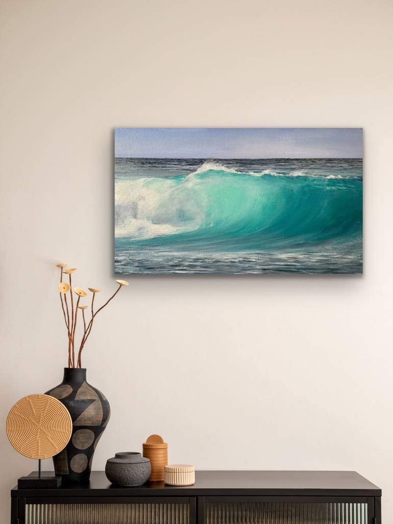 Original Figurative Seascape Painting by Aflatun Israilov