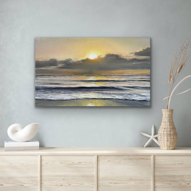 Original Expressionism Seascape Painting by Aflatun Israilov