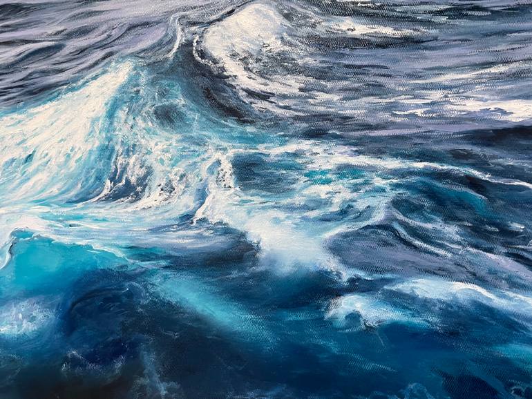 Original Expressionism Seascape Painting by Aflatun Israilov