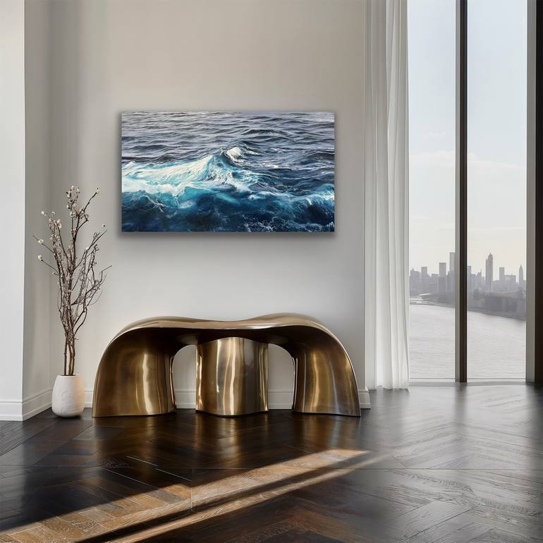 Original Expressionism Seascape Painting by Aflatun Israilov