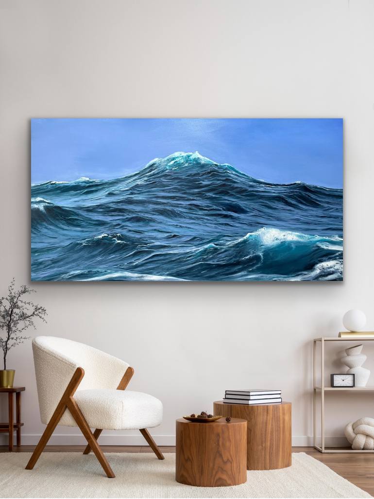 Original Expressionism Seascape Painting by Aflatun Israilov