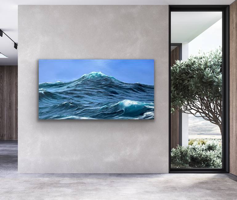 Original Expressionism Seascape Painting by Aflatun Israilov