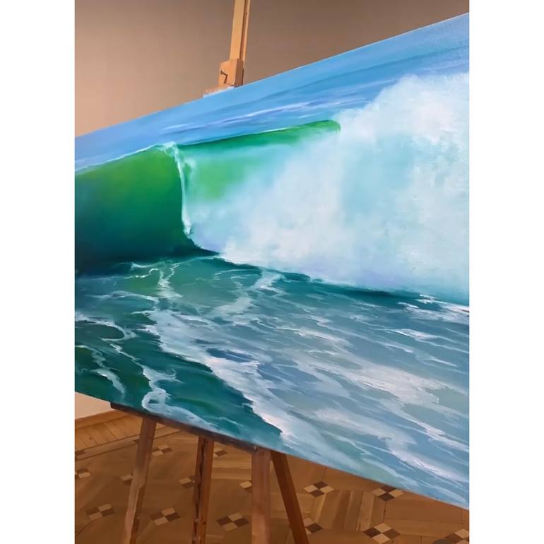 Original Realism Seascape Painting by Aflatun Israilov