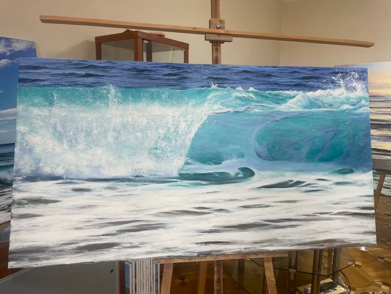 Original Figurative Seascape Painting by Aflatun Israilov