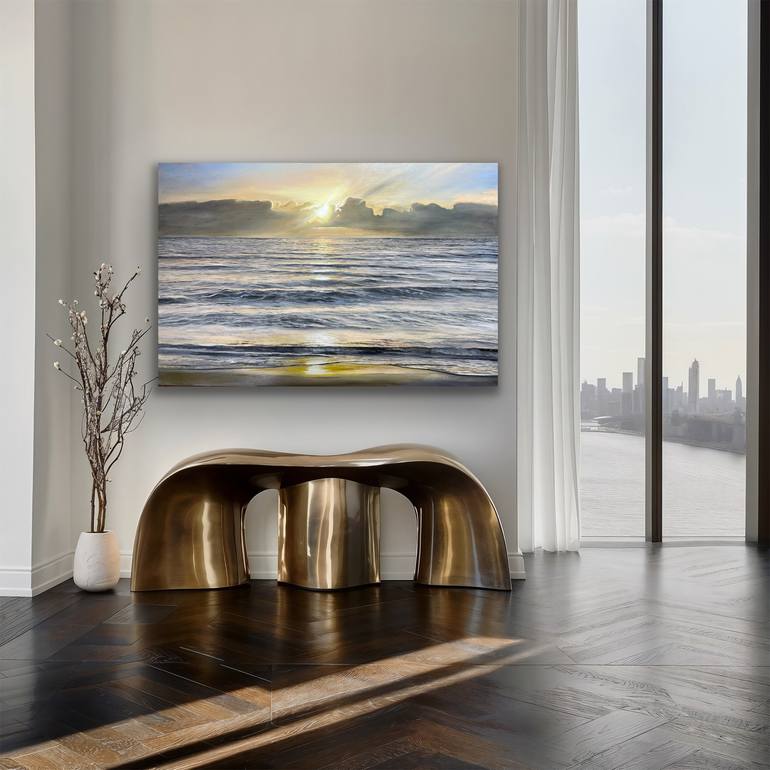 Original Photorealism Seascape Painting by Aflatun Israilov