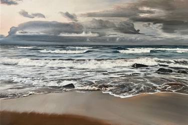 Original Photorealism Seascape Painting by Aflatun Israilov