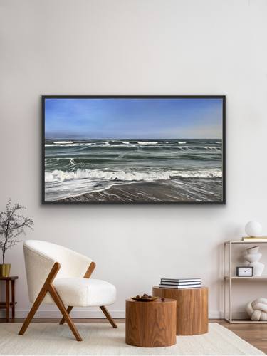 Original Photorealism Seascape Painting by Aflatun Israilov
