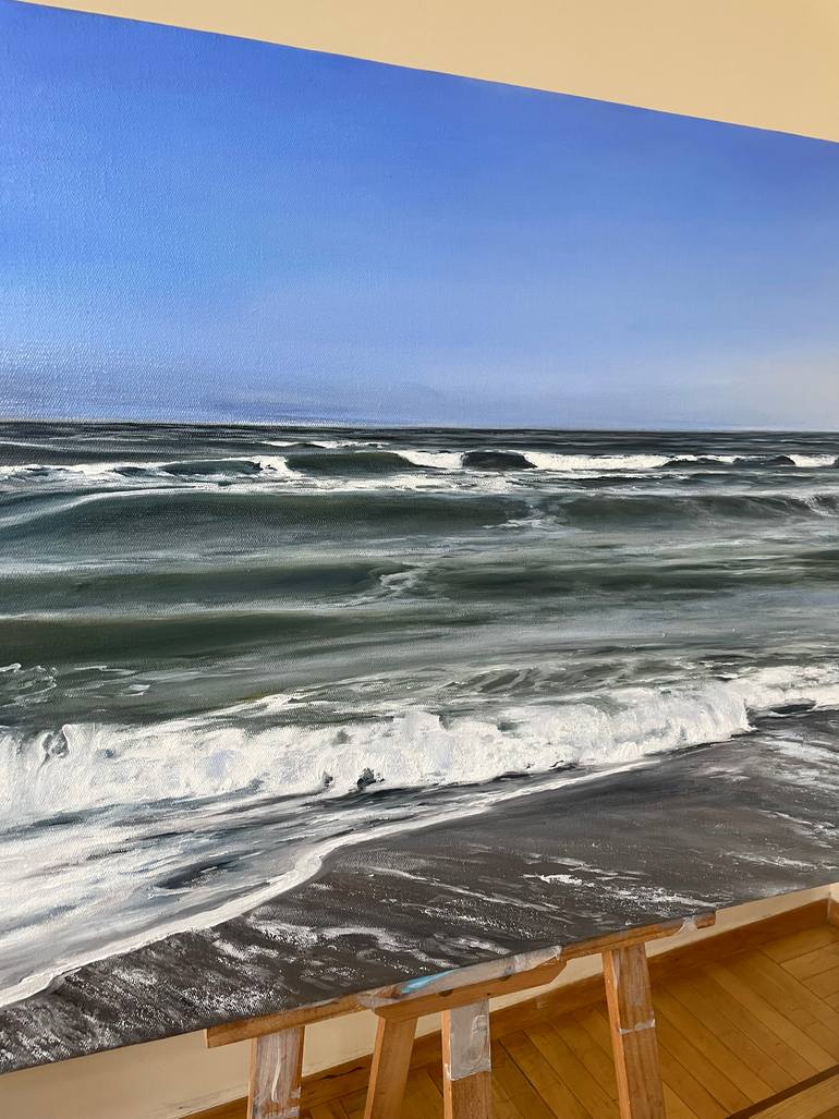 Original Expressionism Seascape Painting by Aflatun Israilov