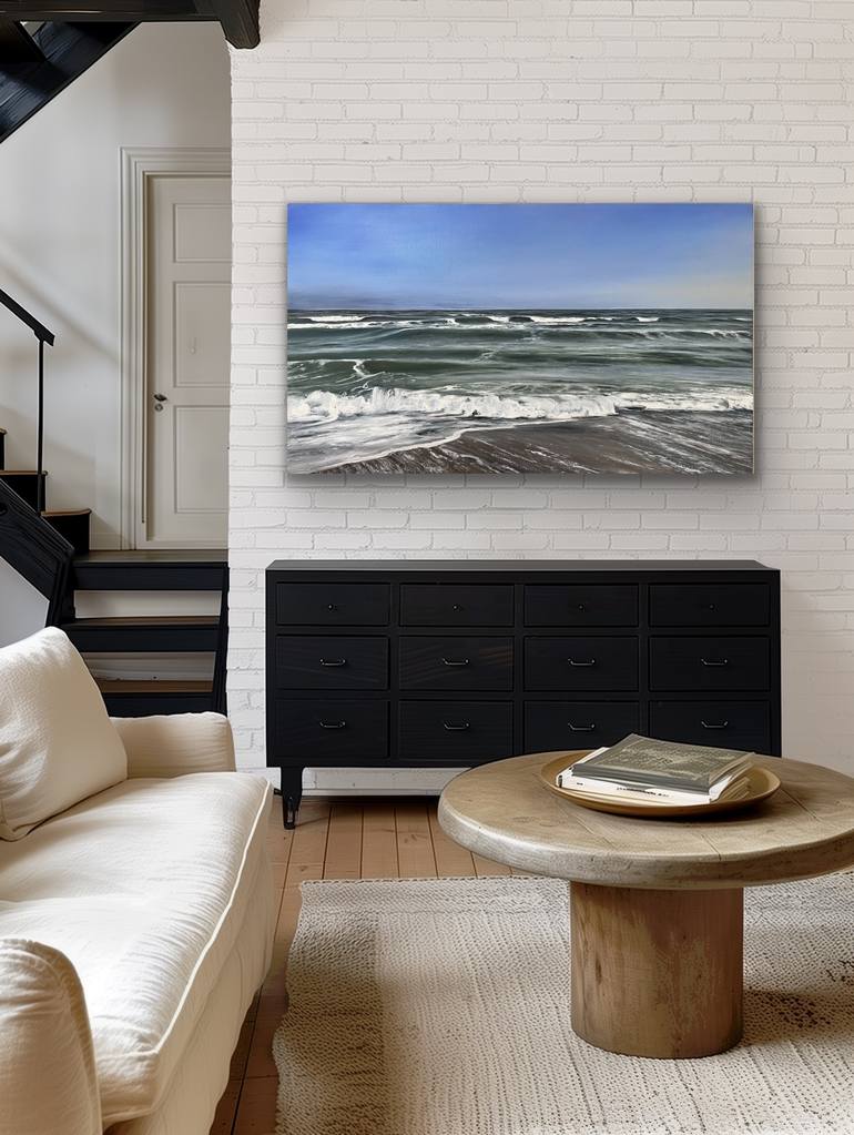 Original Expressionism Seascape Painting by Aflatun Israilov