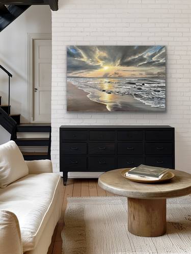Original Photorealism Seascape Painting by Aflatun Israilov