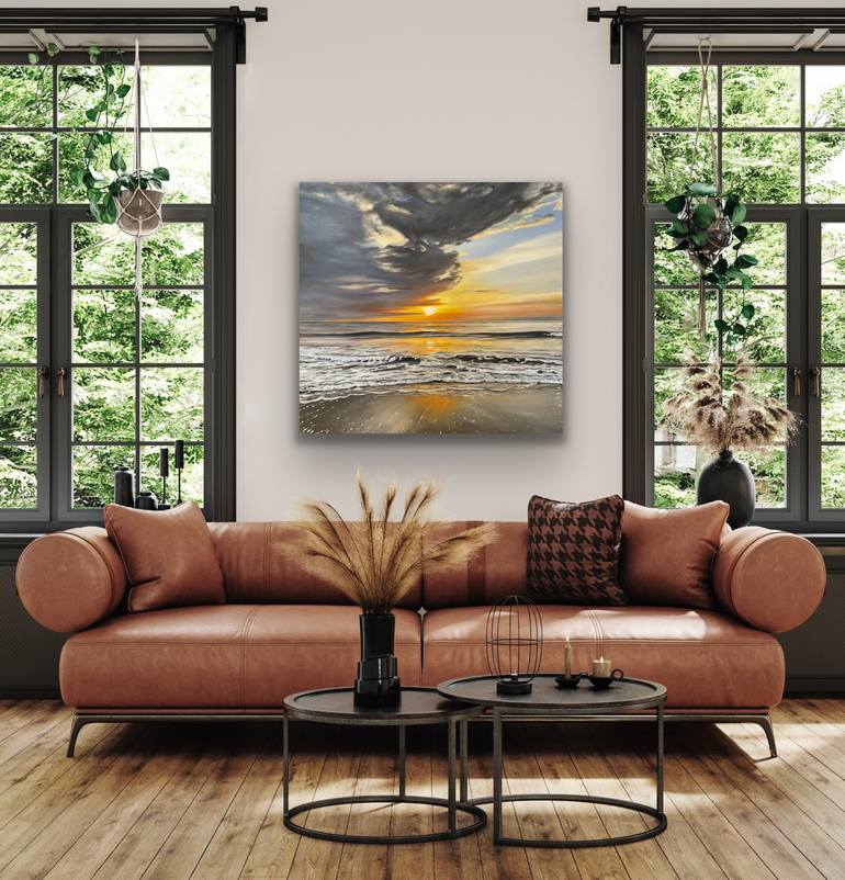 Original Photorealism Seascape Painting by Aflatun Israilov