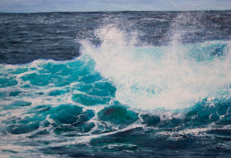 Original Impressionism Seascape Painting by Aflatun Israilov