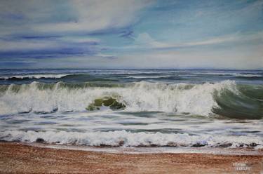 TIDE - realistic moody atmospheric seascape oil painting thumb
