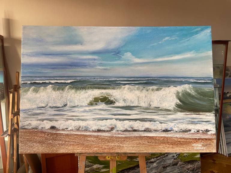 Original Impressionism Seascape Painting by Aflatun Israilov