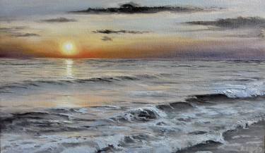 Print of Realism Seascape Paintings by Aflatun Israilov