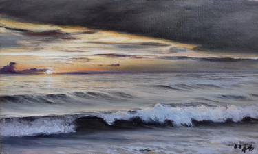 Print of Expressionism Seascape Paintings by Aflatun Israilov