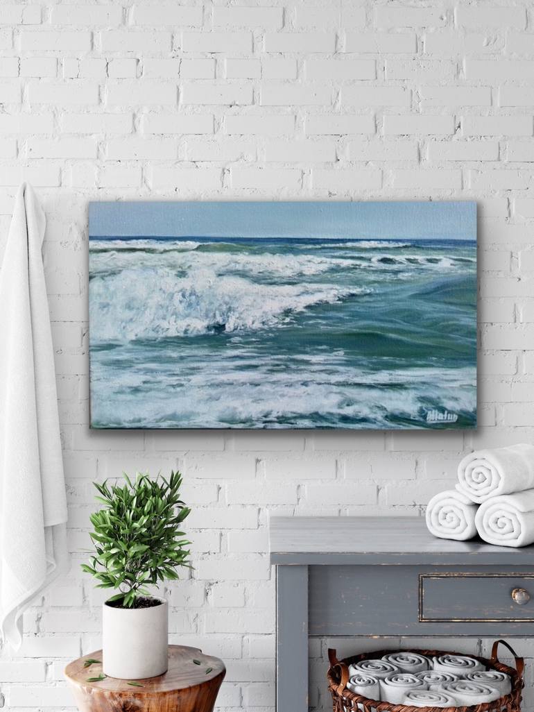 Original Realism Seascape Painting by Aflatun Israilov