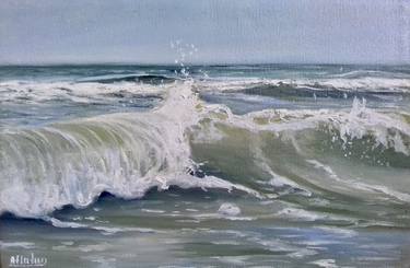 Print of Realism Seascape Paintings by Aflatun Israilov