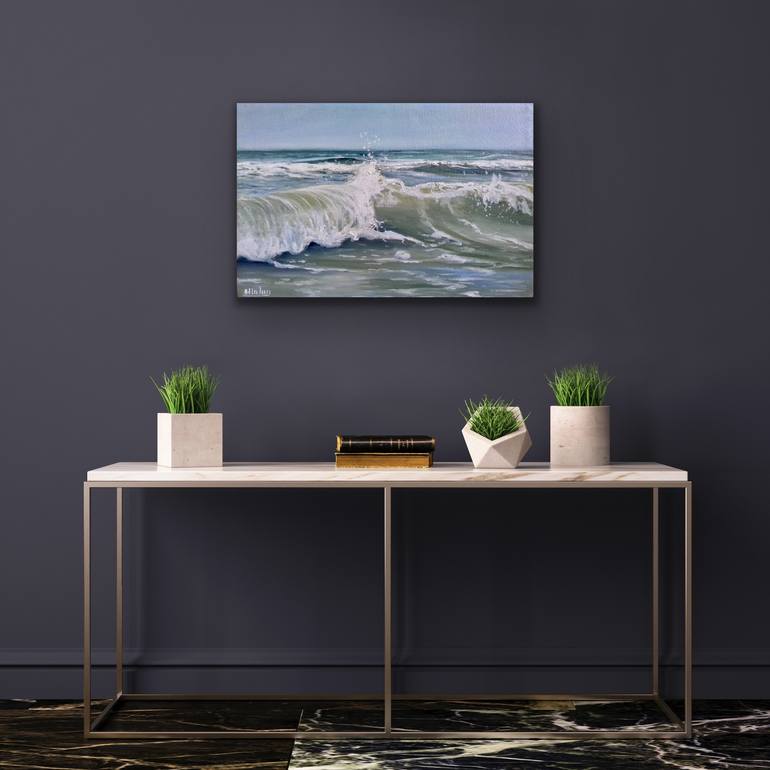 Original Expressionism Seascape Painting by Aflatun Israilov