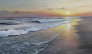 Print of Realism Beach Paintings by Aflatun Israilov