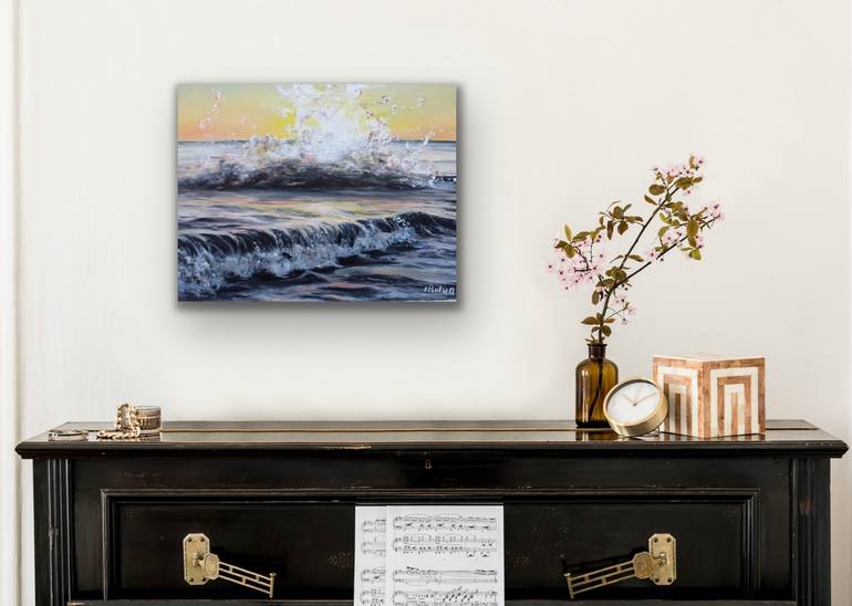 Original Fine Art Seascape Painting by Aflatun Israilov