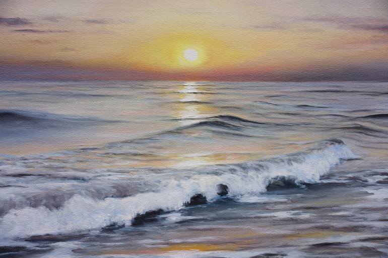 Original Realism Seascape Painting by Aflatun Israilov