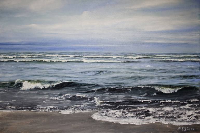 Original Realism Seascape Paintings by Aflatun Israilov
