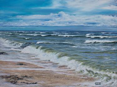 Print of Photorealism Beach Paintings by Aflatun Israilov