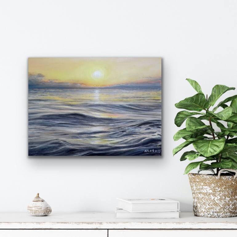 Original Impressionism Seascape Painting by Aflatun Israilov