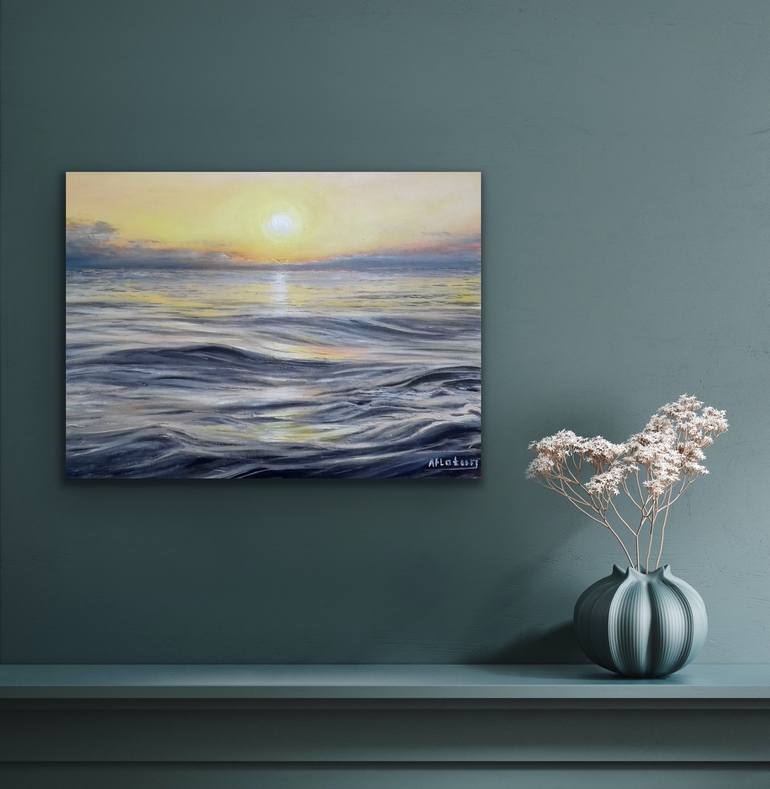 Original Impressionism Seascape Painting by Aflatun Israilov