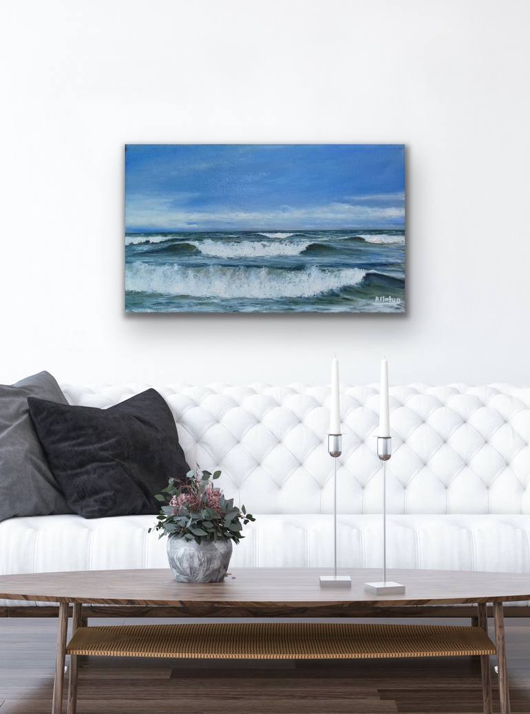 Original Realism Seascape Painting by Aflatun Israilov