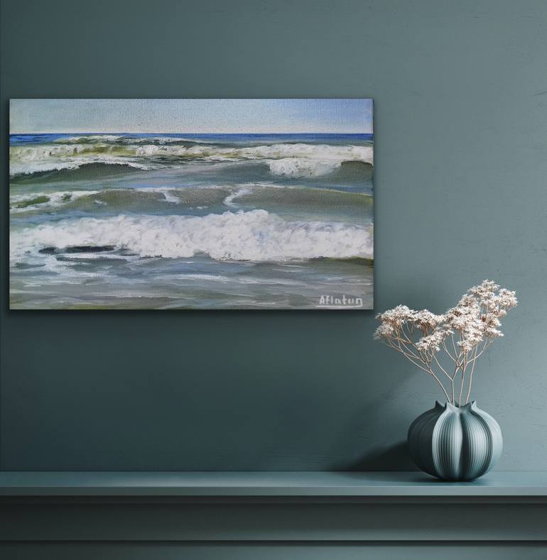 Original Realism Seascape Painting by Aflatun Israilov