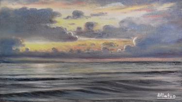 Print of Realism Seascape Paintings by Aflatun Israilov